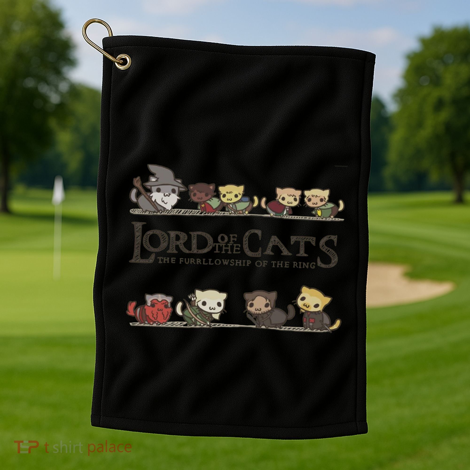 Cat Lord Of The Cats Gift Funny Kitten Gift Great Gift Golf Towel