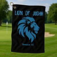 Christian Lion Of Judah Jesus Christ Gift Golf Towel thumb 1