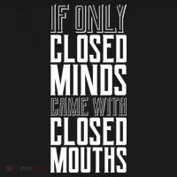 Closed Minds Closed Mouths Button thumb 1