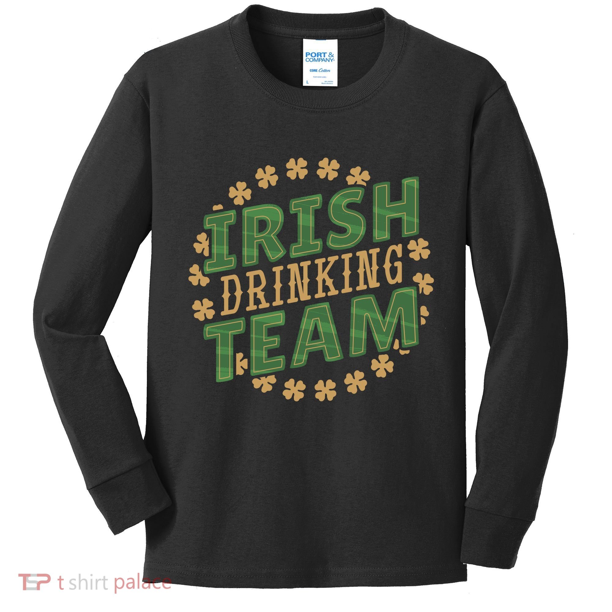 Clover Irish Drinking Team Kids Long Sleeve Shirt