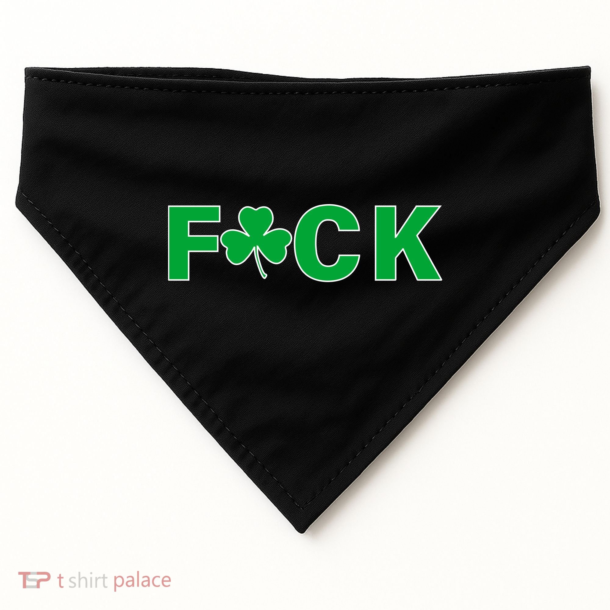 Clover Irish F*UCK USA-Made Doggie Bandana