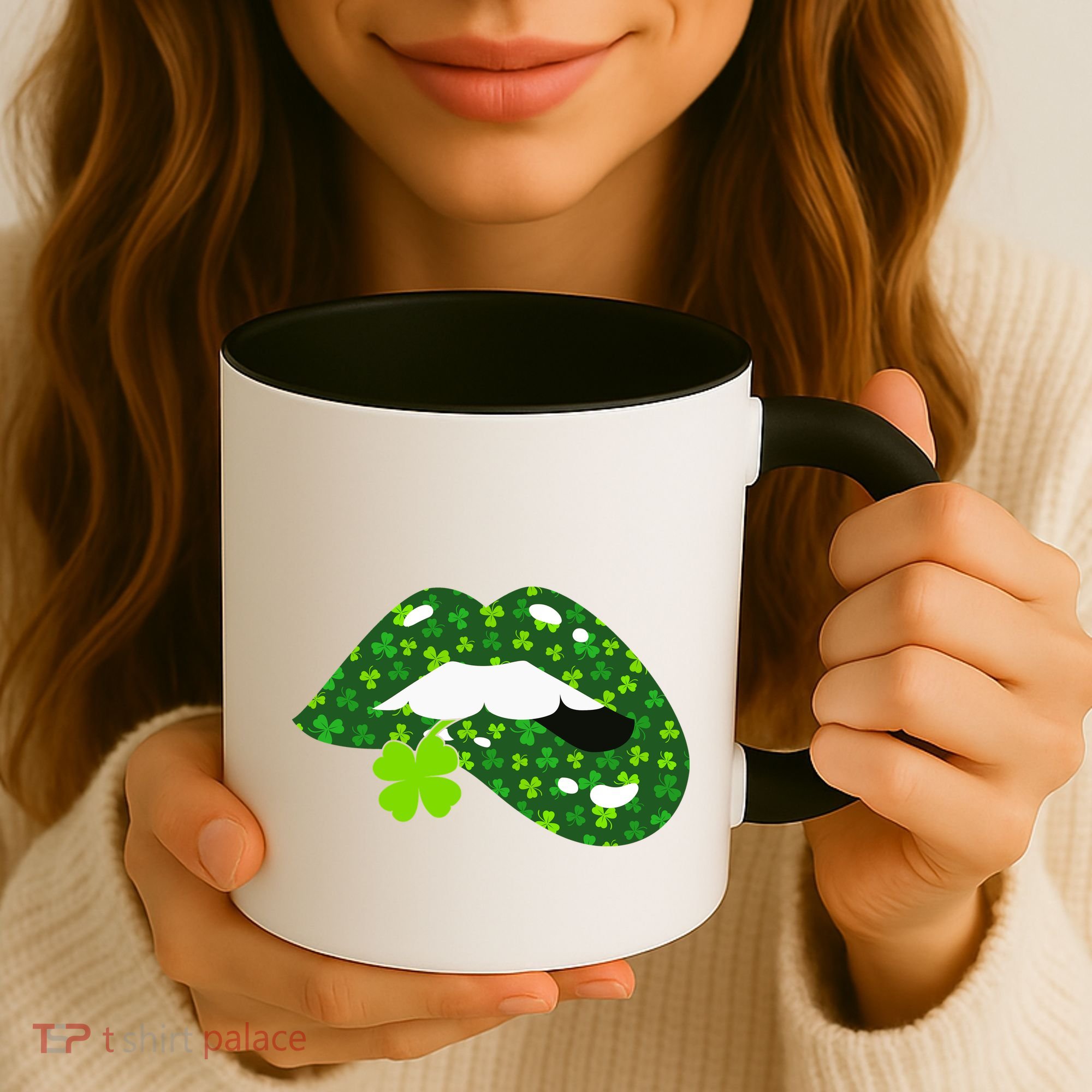 Clover Lips St.Patrick's Day Coffee Mug