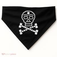 Clover Skull Crossbones St. Patricks Day USA-Made Doggie Bandana thumb 0
