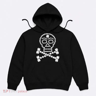 Clover Skull Crossbones St. Patricks Day Hoodie