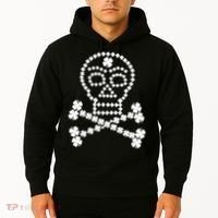Clover Skull Crossbones St. Patricks Day Hoodie thumb 2