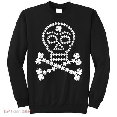 Clover Skull Crossbones St. Patricks Day Sweatshirt