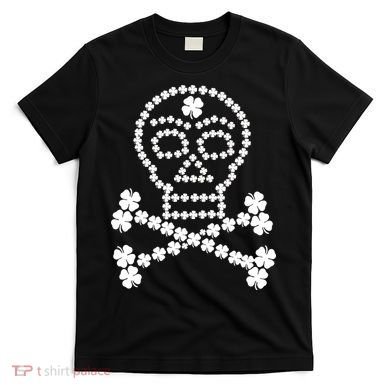 Clover Skull Crossbones St. Patricks Day T-Shirt