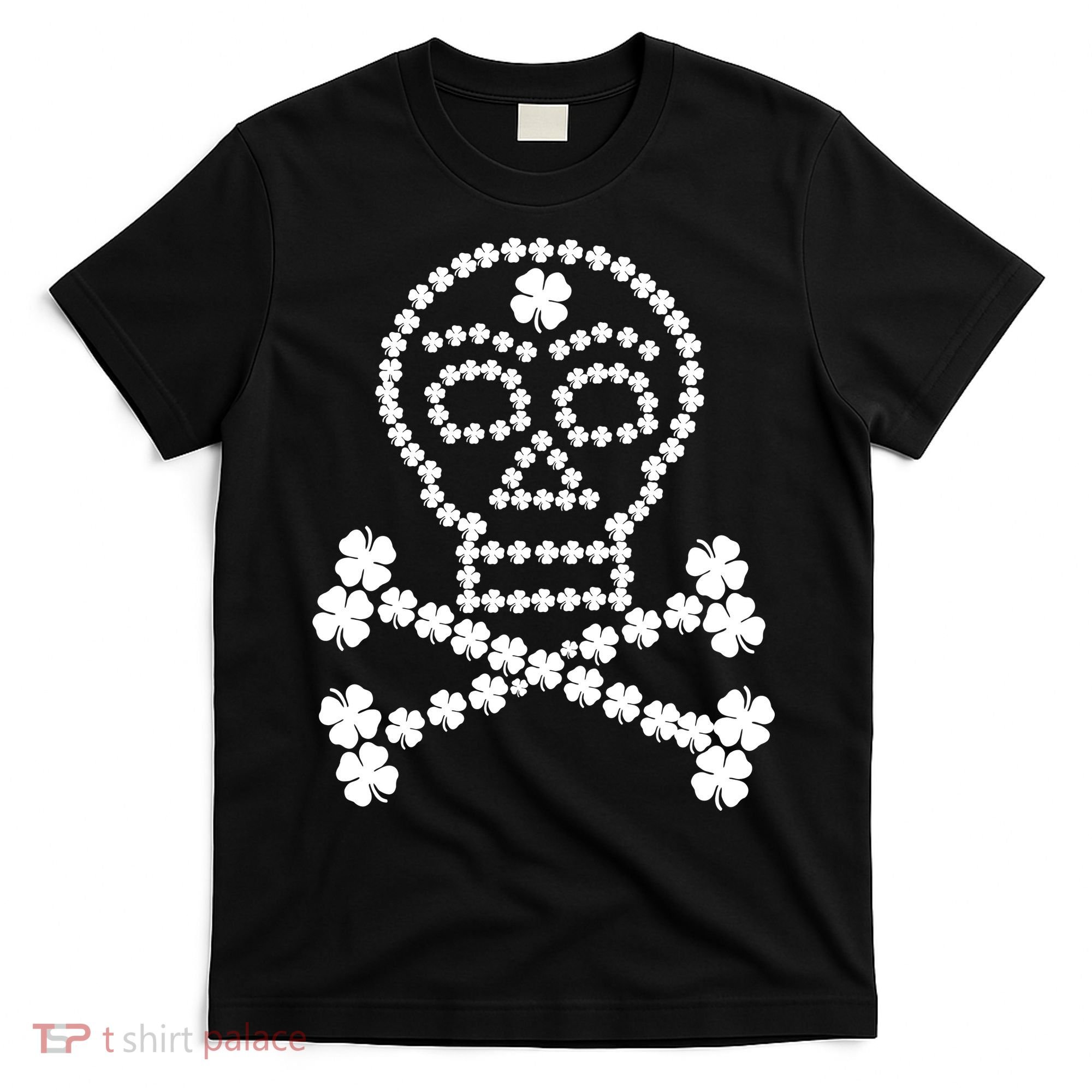 Clover Skull Crossbones St. Patricks Day T-Shirt