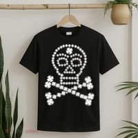 Clover Skull Crossbones St. Patricks Day T-Shirt thumb 2