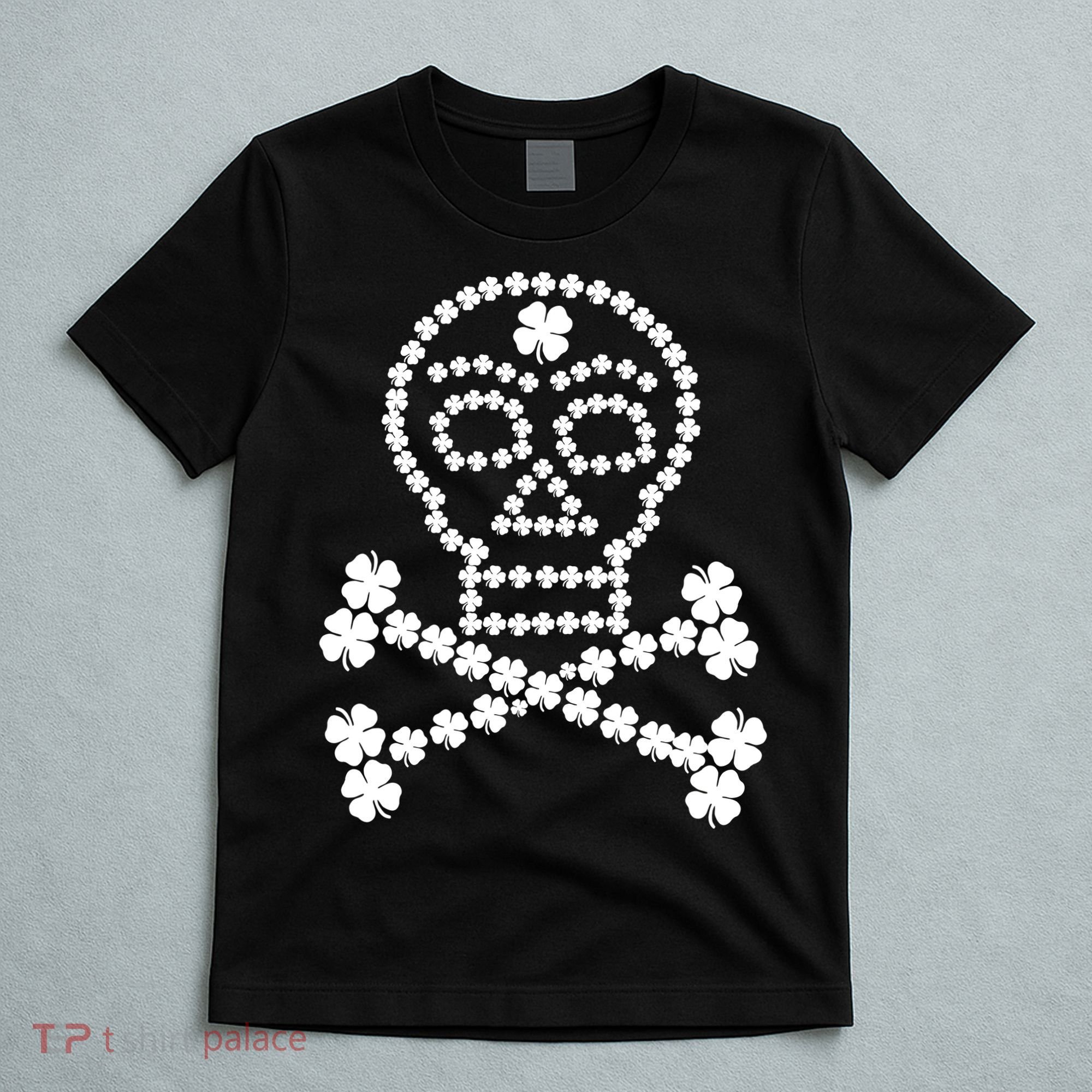 Clover Skull Crossbones St. Patricks Day T-Shirt