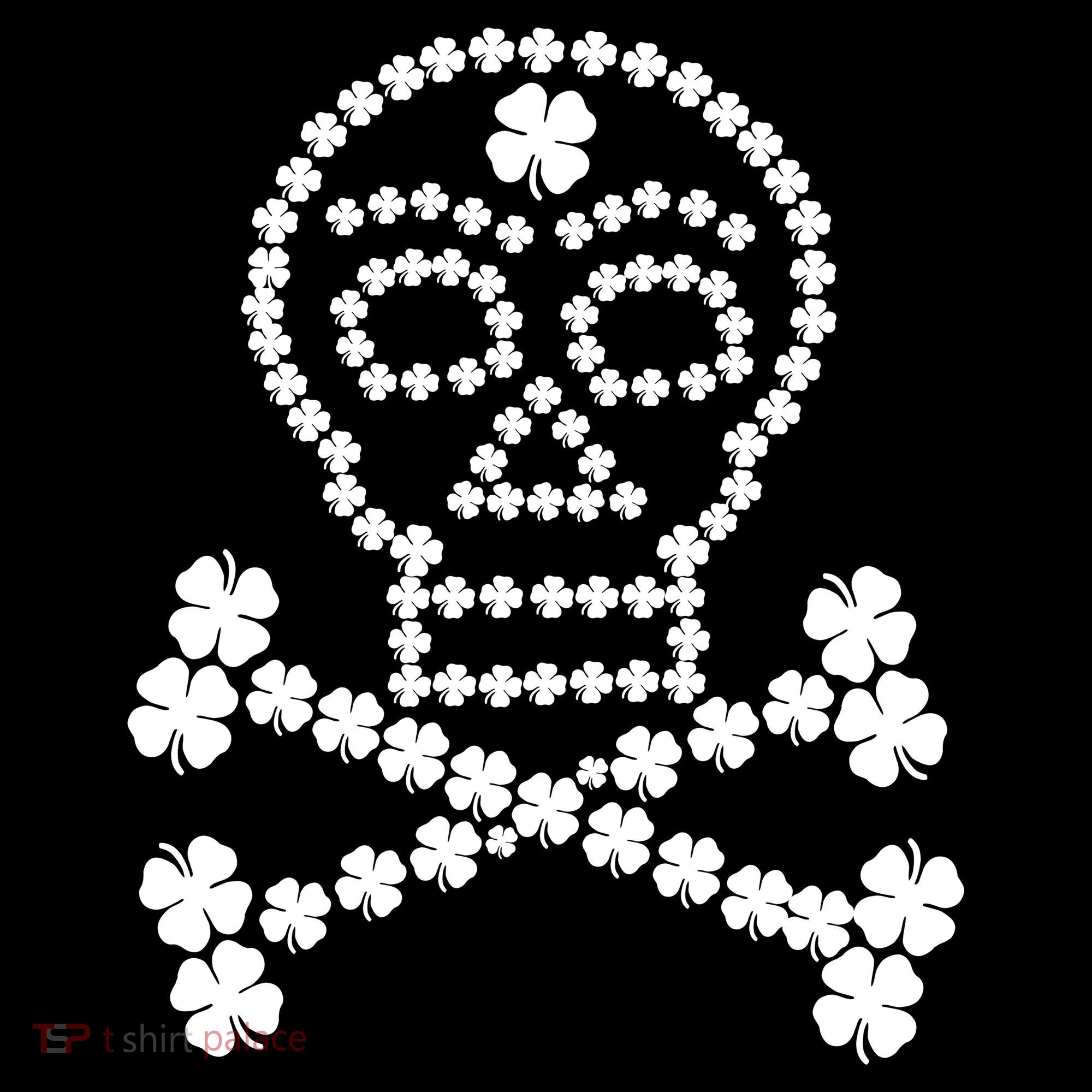 Clover Skull Crossbones St. Patricks Day Polo