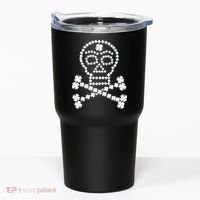 Clover Skull Crossbones St. Patricks Day Tumbler thumb 0