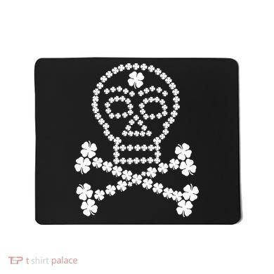 Clover Skull Crossbones St. Patricks Day Mousepad