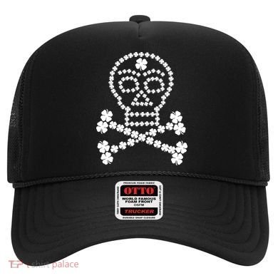 Clover Skull Crossbones St. Patricks Day Hat