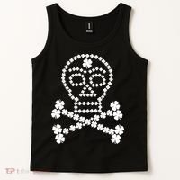 Clover Skull Crossbones St. Patricks Day Tank Top thumb 2
