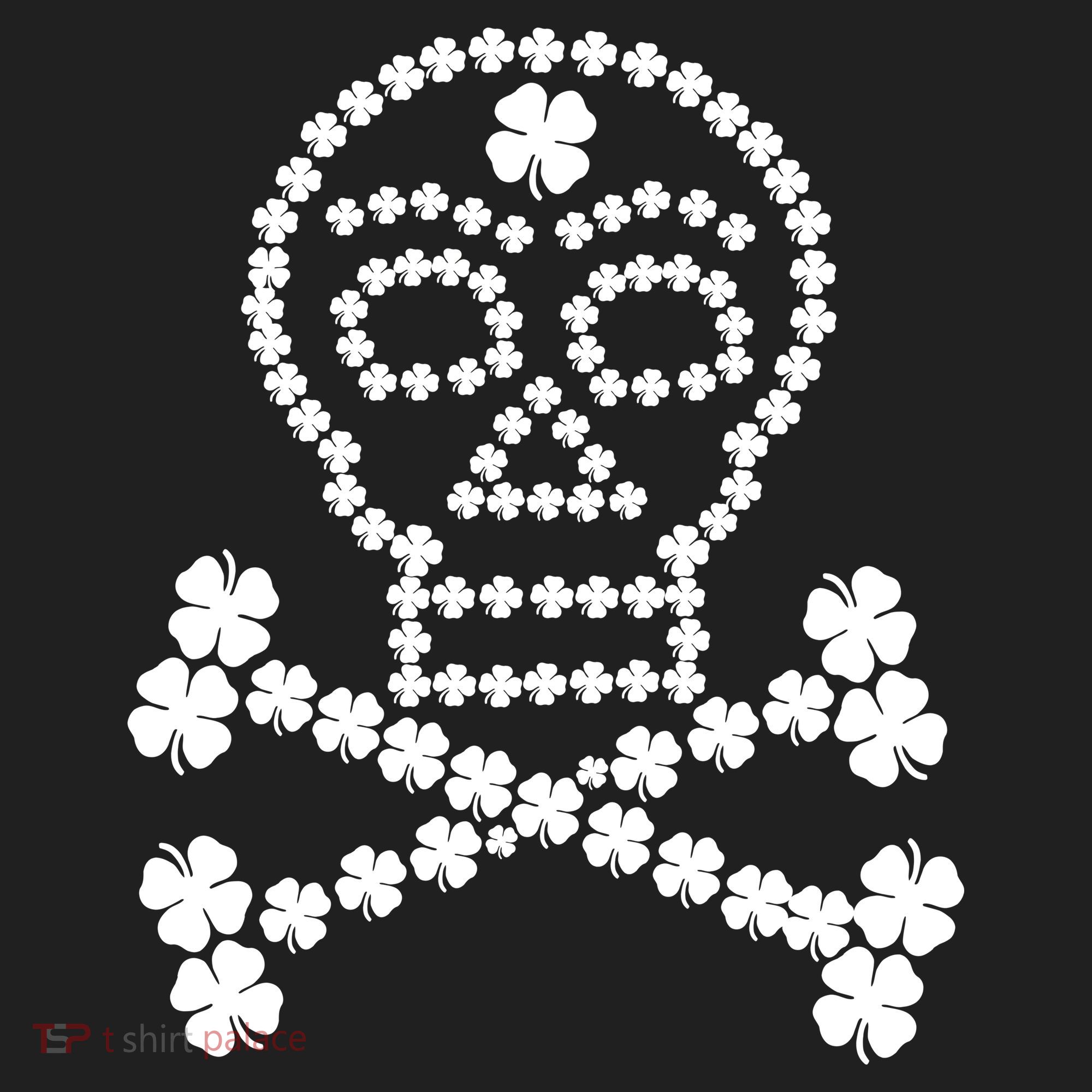 Clover Skull Crossbones St. Patricks Day Golf Towel