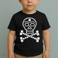 Clover Skull Crossbones St. Patricks Day Toddler T-Shirt thumb 2