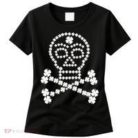 Clover Skull Crossbones St. Patricks Day Women's T-Shirt thumb 0