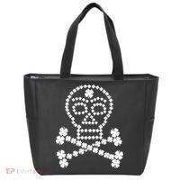 Clover Skull Crossbones St. Patricks Day Tote Bag thumb 0