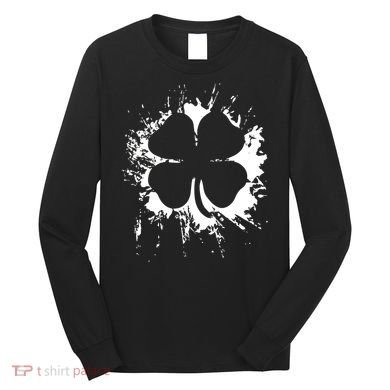 Cloverleaf Trace Splatter St. Patrick's Day Long Sleeve Shirt