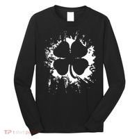 Cloverleaf Trace Splatter St. Patrick's Day Long Sleeve Shirt thumb 0