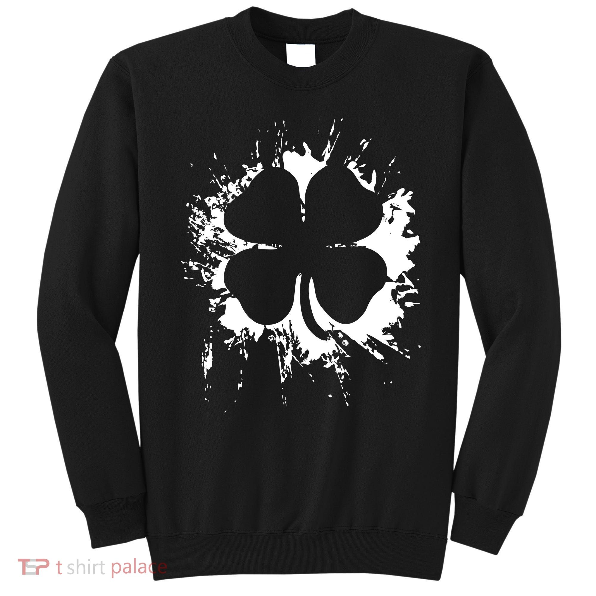 Cloverleaf Trace Splatter St. Patrick's Day Sweatshirt
