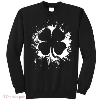 Cloverleaf Trace Splatter St. Patrick's Day Sweatshirt