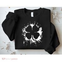 Cloverleaf Trace Splatter St. Patrick's Day Sweatshirt thumb 2