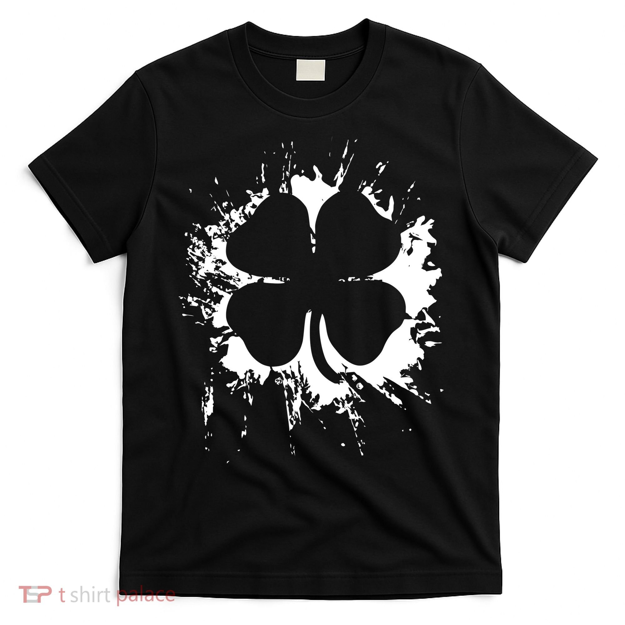 Cloverleaf Trace Splatter St. Patrick's Day T-Shirt