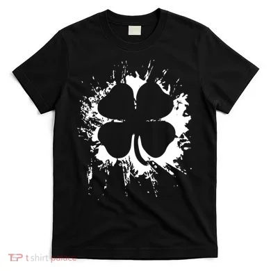 Cloverleaf Trace Splatter St. Patrick's Day T-Shirt
