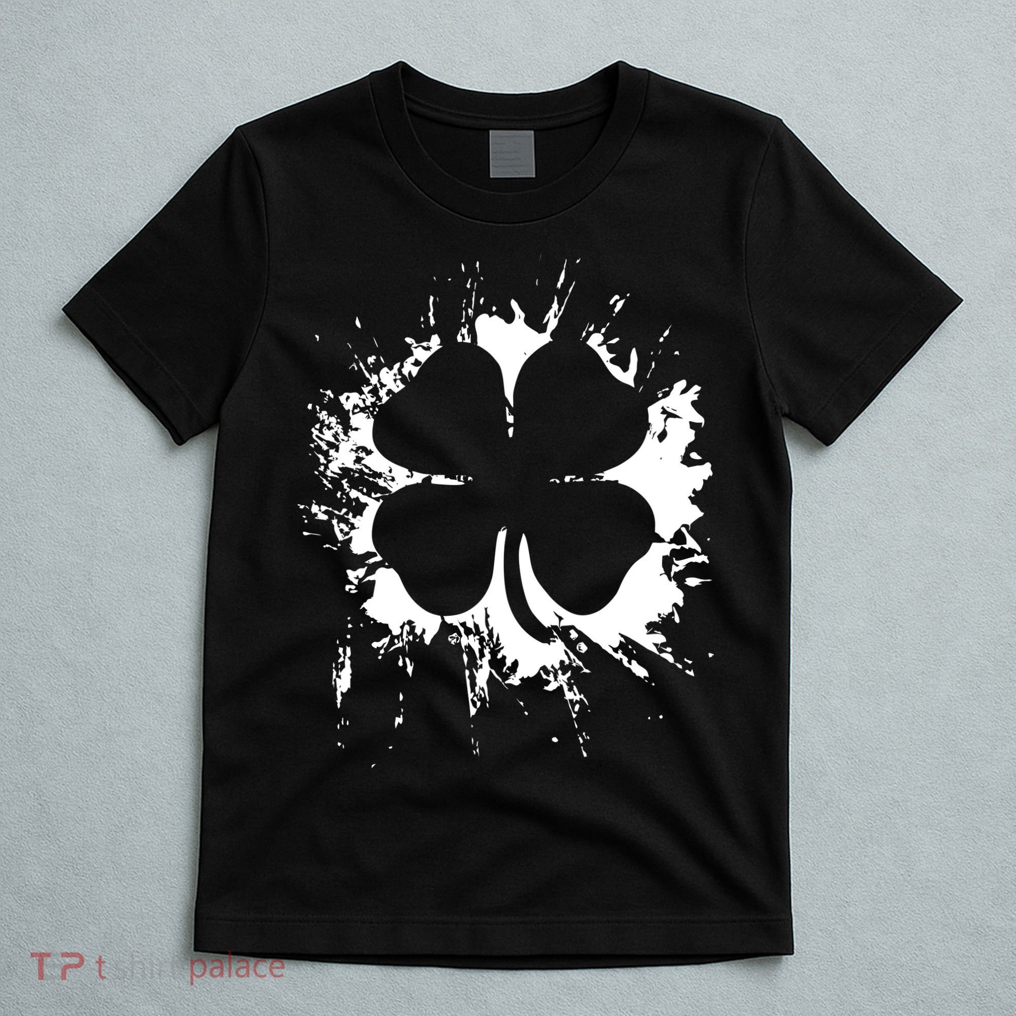 Cloverleaf Trace Splatter St. Patrick's Day T-Shirt