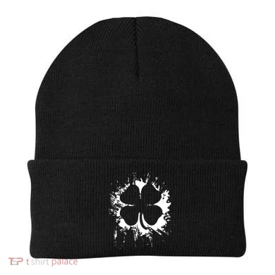 Cloverleaf Trace Splatter St. Patrick's Day Beanie