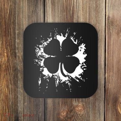 Cloverleaf Trace Splatter St. Patrick's Day Coaster