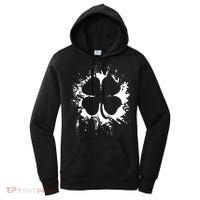 Cloverleaf Trace Splatter St. Patrick's Day Women's Hoodie thumb 0