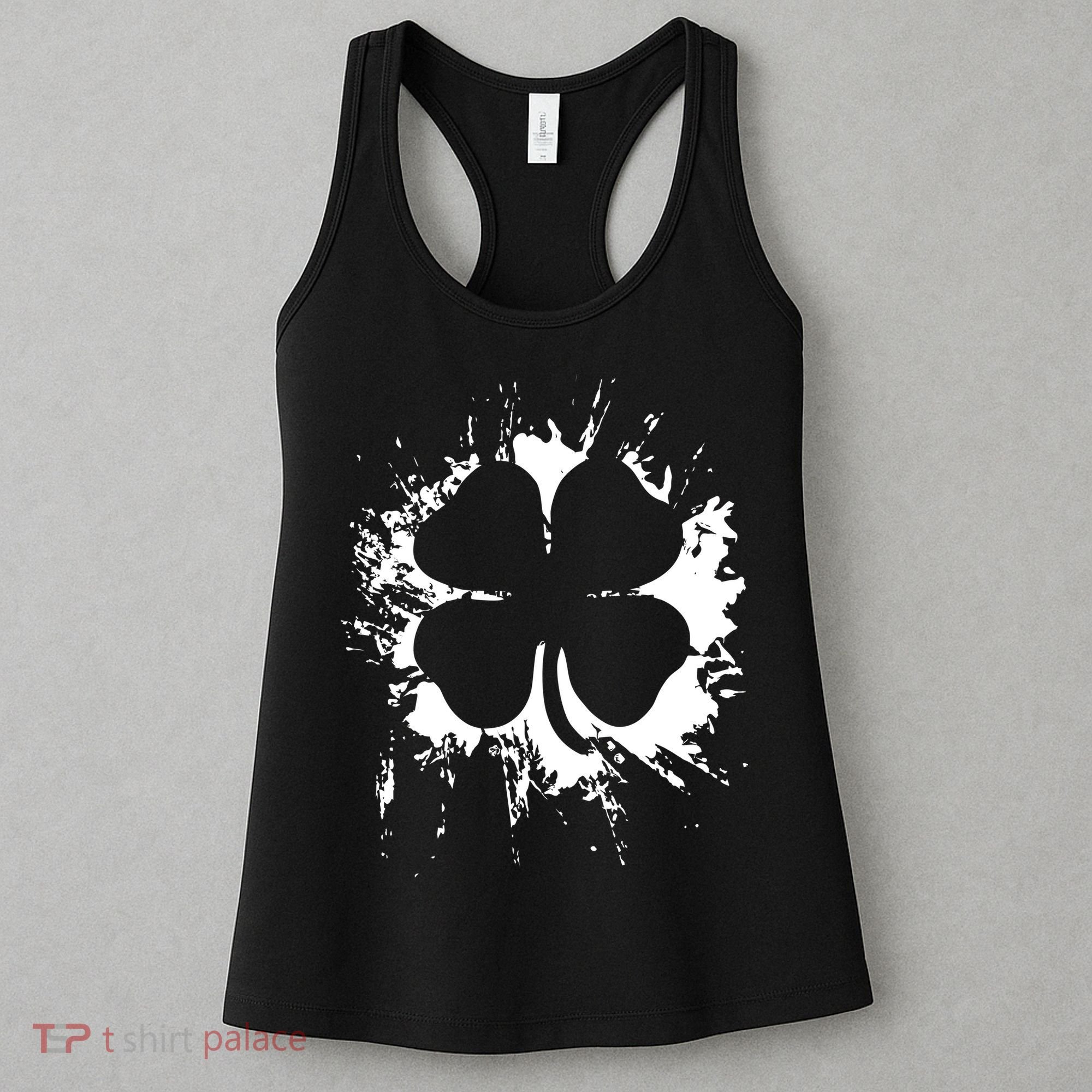 Cloverleaf Trace Splatter St. Patrick's Day Women's Tank Top