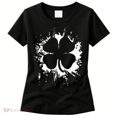 Cloverleaf Trace Splatter St. Patrick's Day Women's T-Shirt