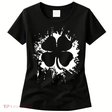 Cloverleaf Trace Splatter St. Patrick's Day Women's T-Shirt