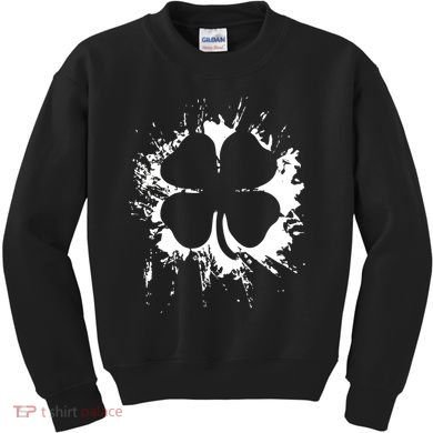 Cloverleaf Trace Splatter St. Patrick's Day Kids Sweatshirt
