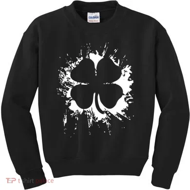 Cloverleaf Trace Splatter St. Patrick's Day Kids Sweatshirt