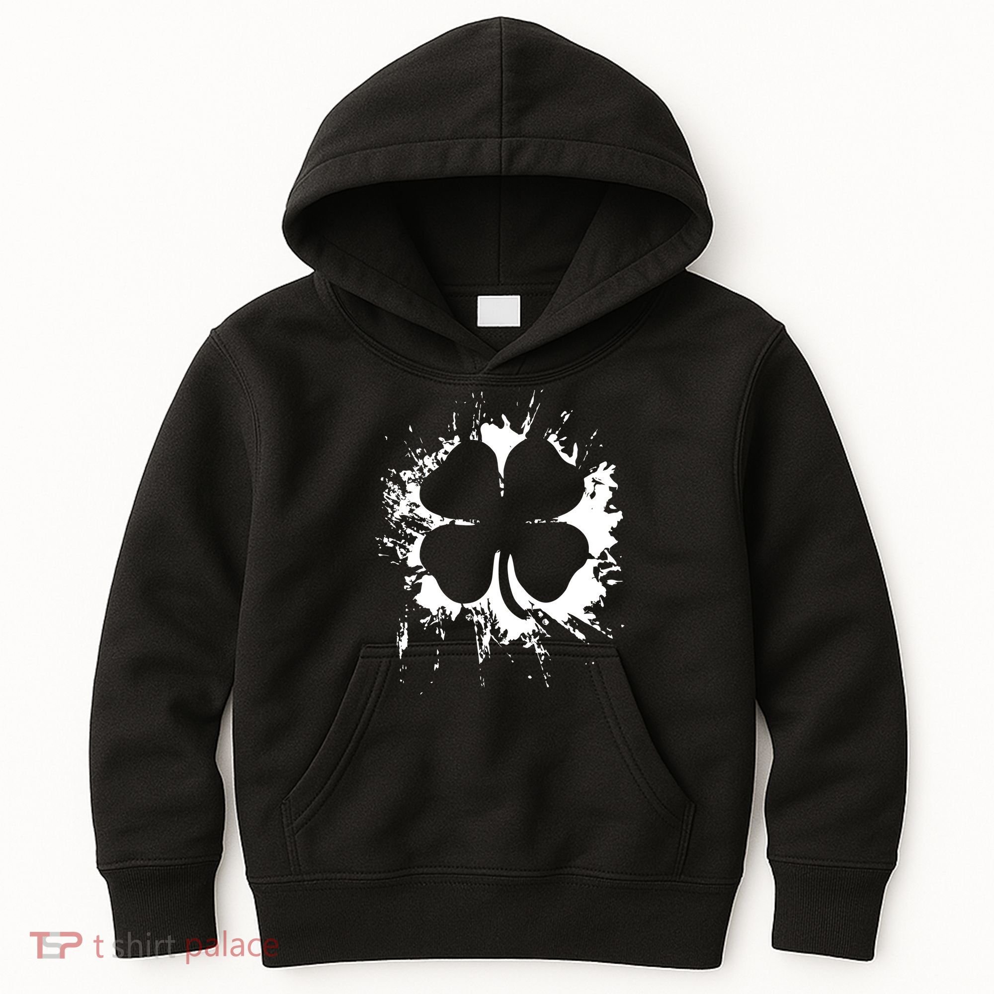 Cloverleaf Trace Splatter St. Patrick's Day Kids Hoodie