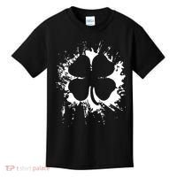 Cloverleaf Trace Splatter St. Patrick's Day Kids T-Shirt thumb 0