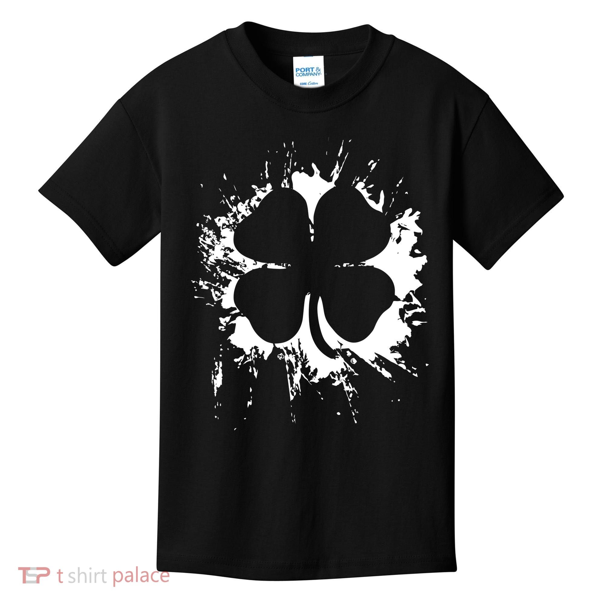 Cloverleaf Trace Splatter St. Patrick's Day Kids T-Shirt