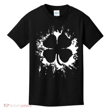 Cloverleaf Trace Splatter St. Patrick's Day Kids T-Shirt
