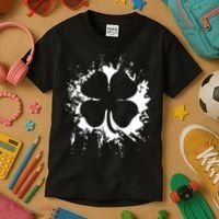 Cloverleaf Trace Splatter St. Patrick's Day Kids T-Shirt thumb 3