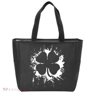 Cloverleaf Trace Splatter St. Patrick's Day Tote Bag