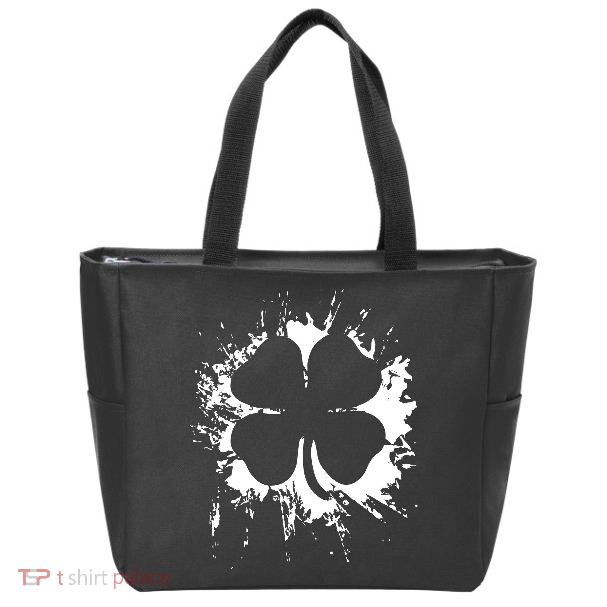 Cloverleaf Trace Splatter St. Patrick's Day Tote Bag