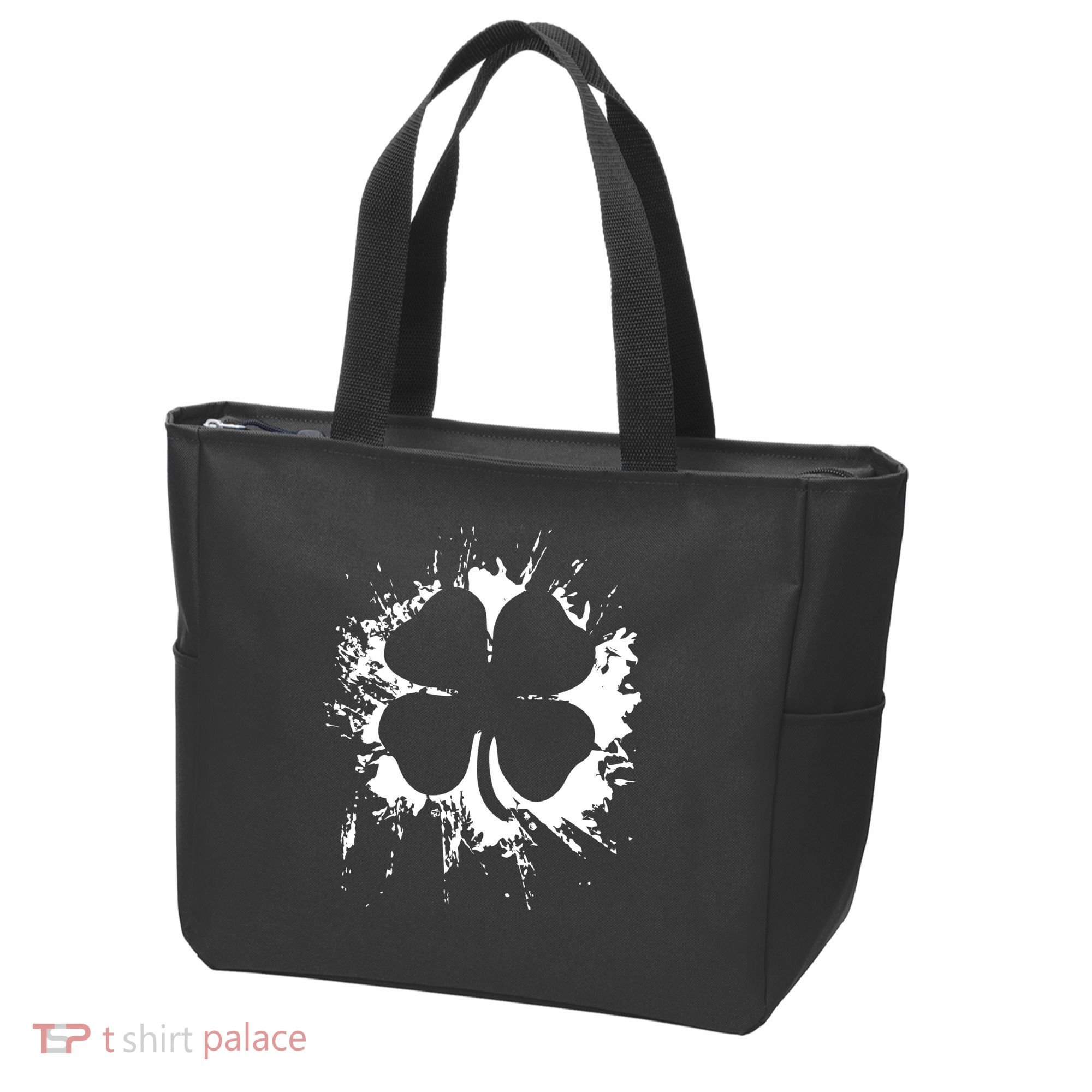 Cloverleaf Trace Splatter St. Patrick's Day Tote Bag