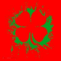 Cloverleaf Trace Splatter St. Patrick's Day Santa Hat thumb 1