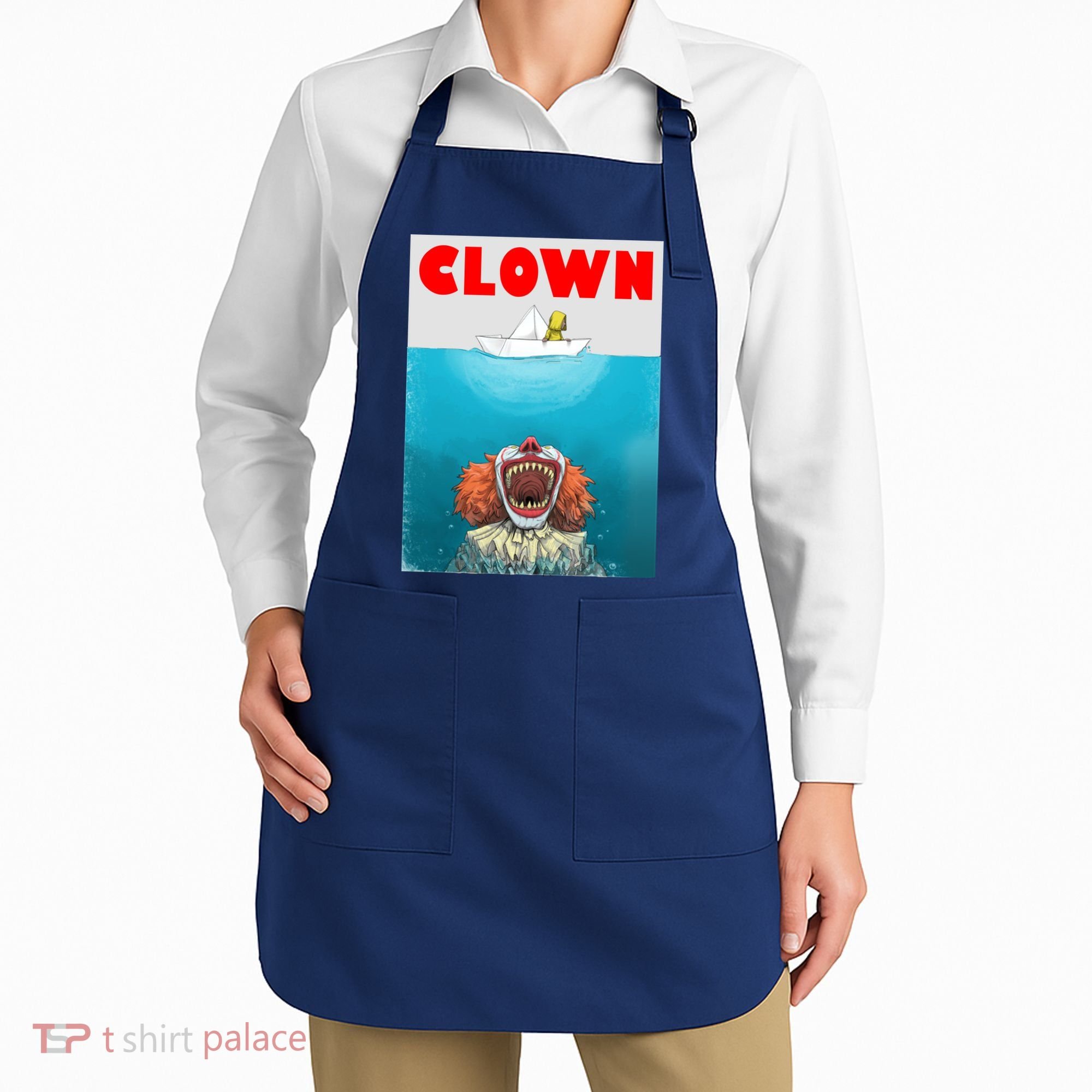 Clown Come Down Here Movie Parody Apron