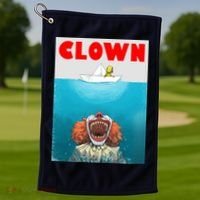 Clown Come Down Here Movie Parody Golf Towel thumb 1